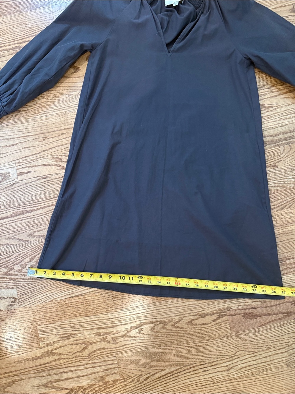 Brochu Walker Size S Charcoal Polyester Blend Long Sleeve Rouched AMAIA Dress - Picture 14 of 14
